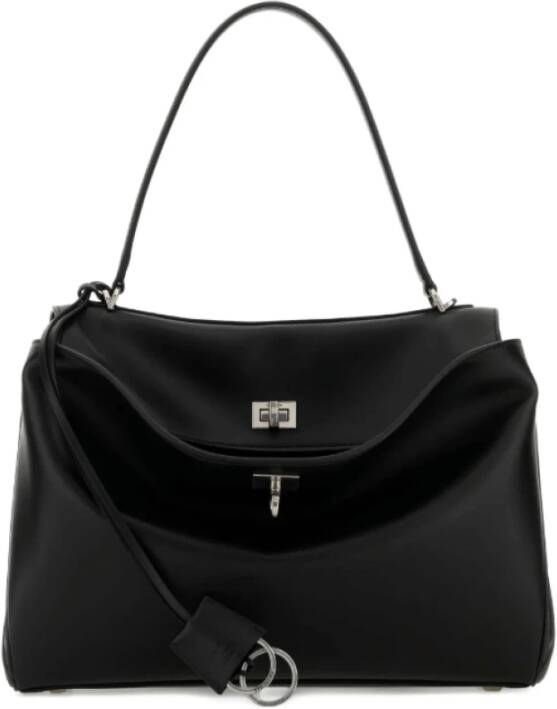 Balenciaga Zwarte Rodeo tote tas met draaislot