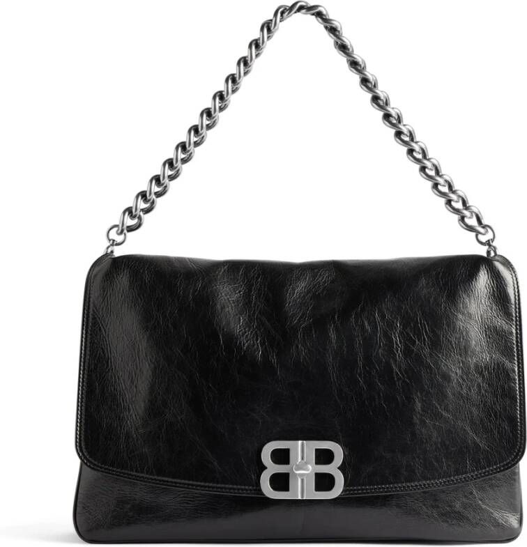 Balenciaga Zwarte Schoudertas met Draaislot