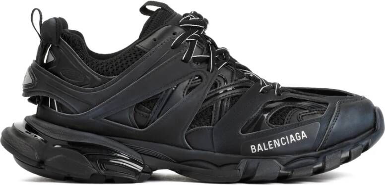 Balenciaga Zwarte Sneakers met Mesh en Nylon Bovenwerk