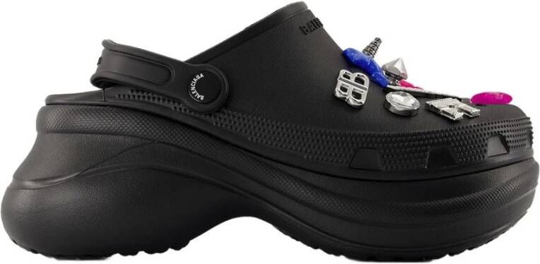 Balenciaga Zwarte synthetische muiltjes Slip-On stijl