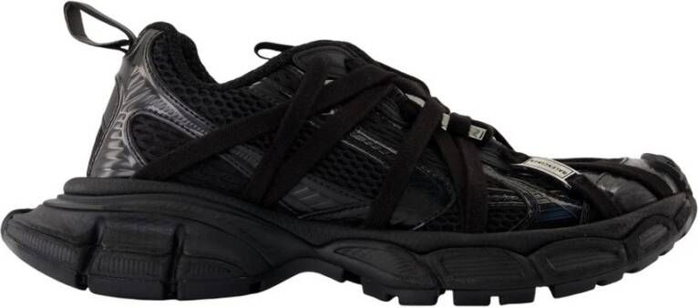 Balenciaga Zwarte synthetische sneakers met extreme veters