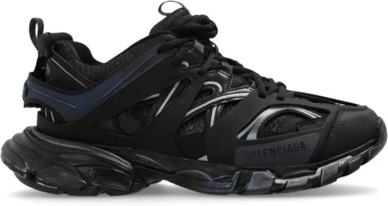 Balenciaga Zwarte Track Panelled Lace-Up Sneakers