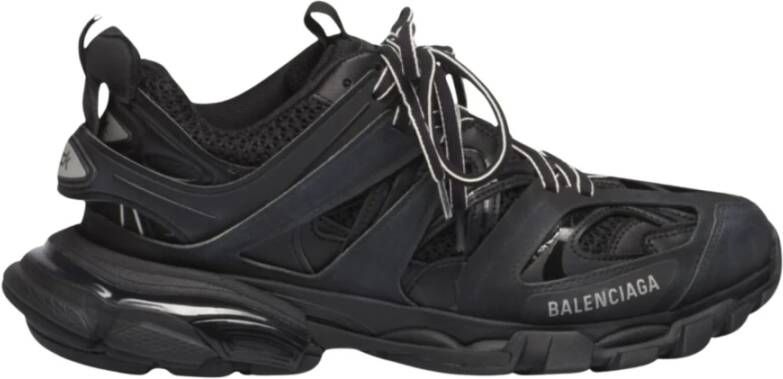 Balenciaga Track Sneakers Nylon en Mesh Leer-Vrij Black Dames