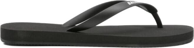 Balenciaga Zwarte Logo Sandalen