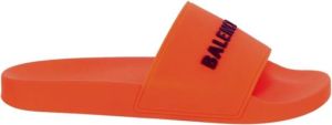Balenciaga Zwembad Slide Sandaal Oranje Heren