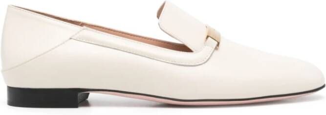 Bally A del Beige Gestapelde Hak Platte Schoenen