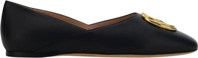 Bally Zwarte Leren Ballerina Flats Sneakers