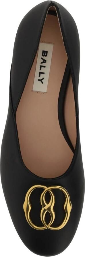 Bally Zwarte Leren Ballerina Flats Sneakers