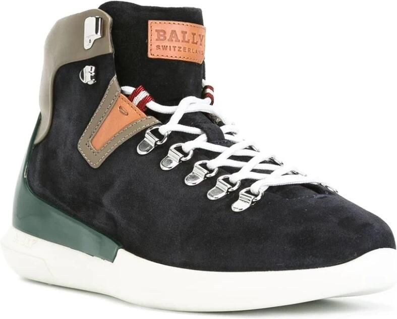 Bally Blauwe Suède Enkellaarzen voor Vrije Tijd