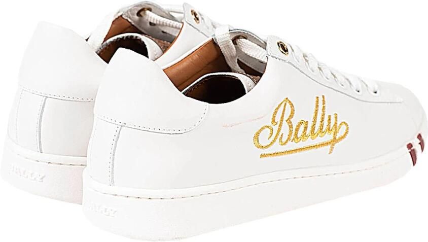Bally Branded Sneakers Hoogwaardig leer Ronde neus Wit Dames - Foto 4