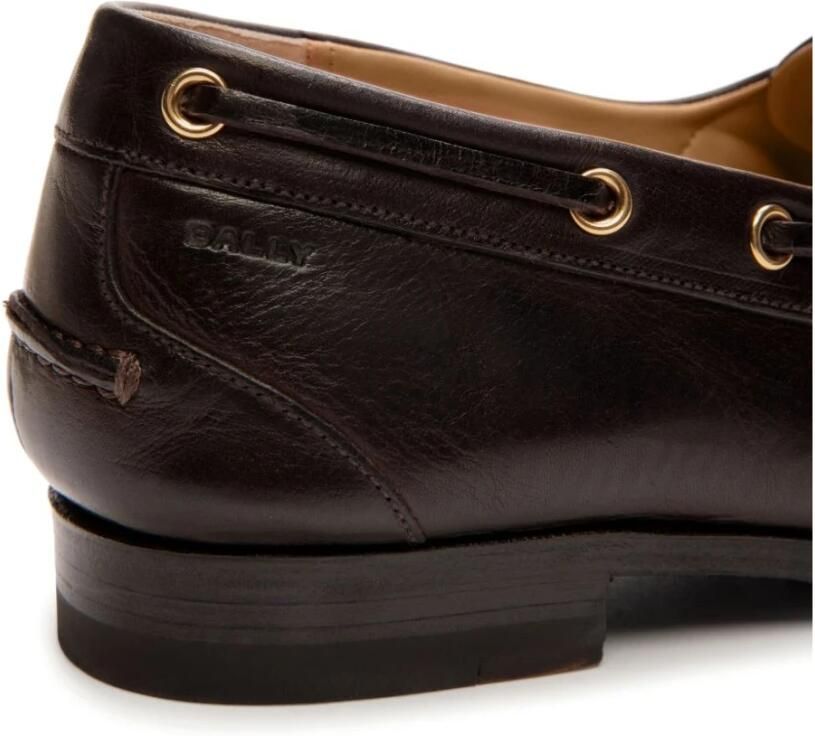 Bally Bruin leren mocassin schoenen