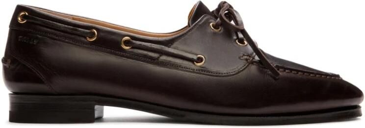 Bally Bruin leren mocassin schoenen