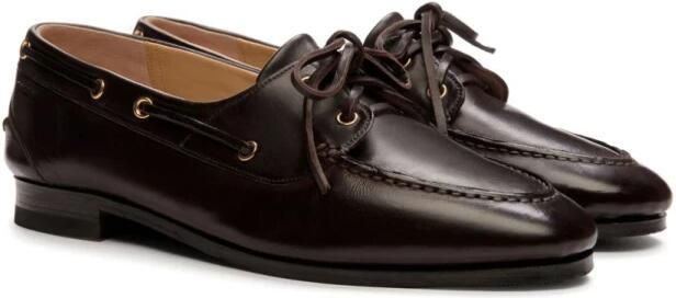 Bally Bruin leren mocassin schoenen - Foto 3
