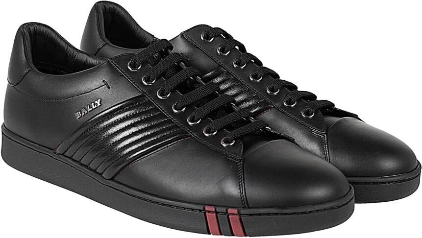 Bally Klassieke Leren Veterschoenen Zwart Heren - Foto 4