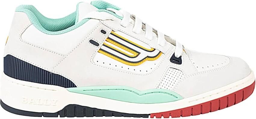 Bally Geperforeerde Vetersneakers voor Heren Wit