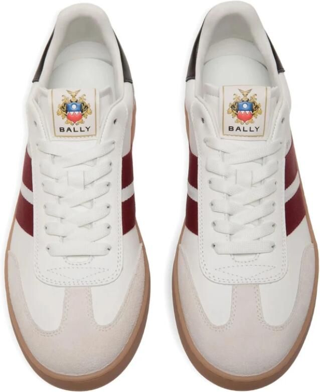 Bally Witte Lint Trim Suède Sneakers