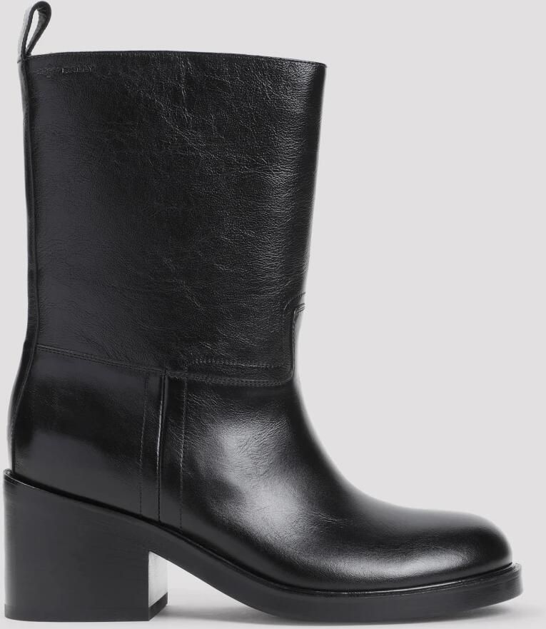 Bally Zwarte Enkellaarzen Elegante Stijl