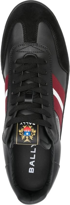 Bally Zwarte Leren Sneaker met Streepdetail