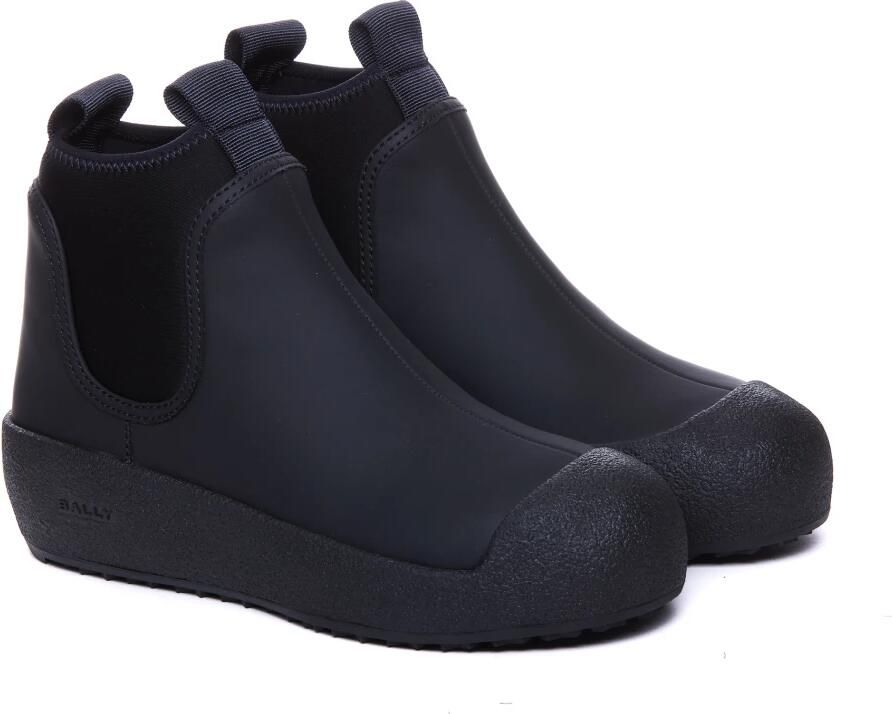 Bally Zwarte Leren Winterlaarzen Black Dames