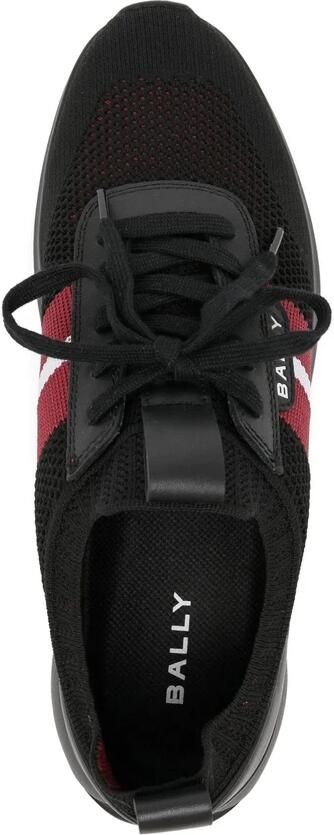 Bally Zwarte Sneaker met Vetersluiting en Treklip