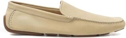 Bally Beige Leren Loafers Klassieke Schoen