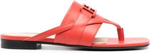 Bally Flat Sandals Oranje Dames