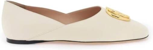 Bally Gerry Ballerinas met Gouden Metalen Detail White Dames - Foto 1