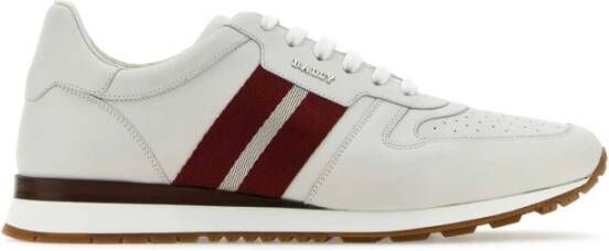 Bally Krijtleren Astel Sneakers Wit Heren