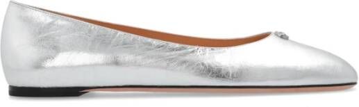 Bally Leren ballet flats Gray Dames