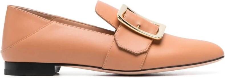 Bally Leren loafers voor dames Beige Dames