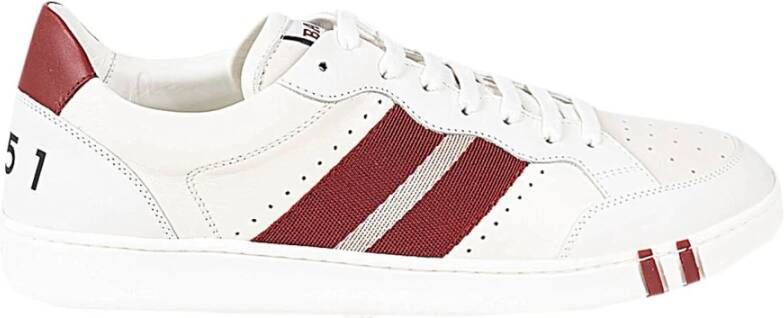 Bally Leren Sneakers met Logo Zool Wit Heren