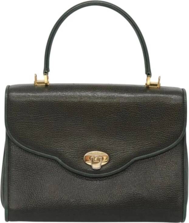 Bally Pre-owned Tweedehands Elegante Handtas met Draaislot Sluiting en Schouderband