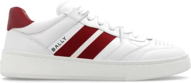 Bally Rode Leren Sneakers Stijlvol en Functioneel White Heren