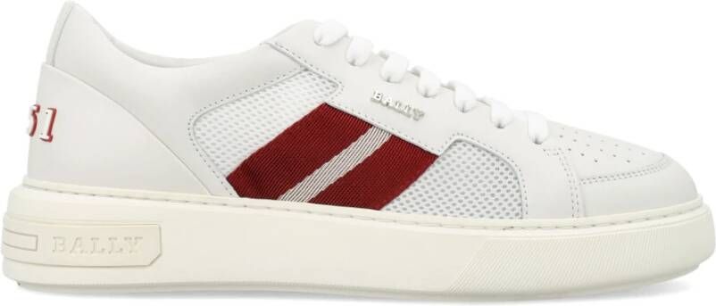 Bally Witte Sneakers Regular Fit Geschikt voor Alle Temperaturen 100% Leer White Heren - Foto 4
