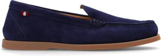 Bally Suède mocassins Blue Heren