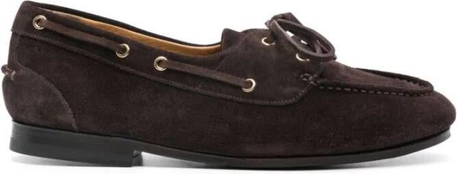Bally Suède Veterschoenen met Lage Hak