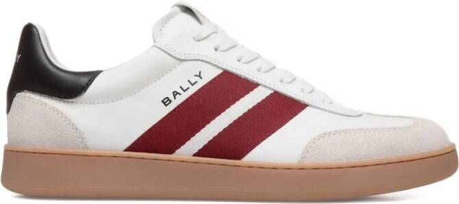 Bally Witte Lint Trim Suède Sneakers