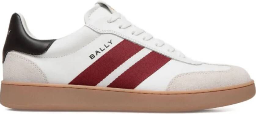 Bally Witte Sneakers met Grosgrain Lintafwerking