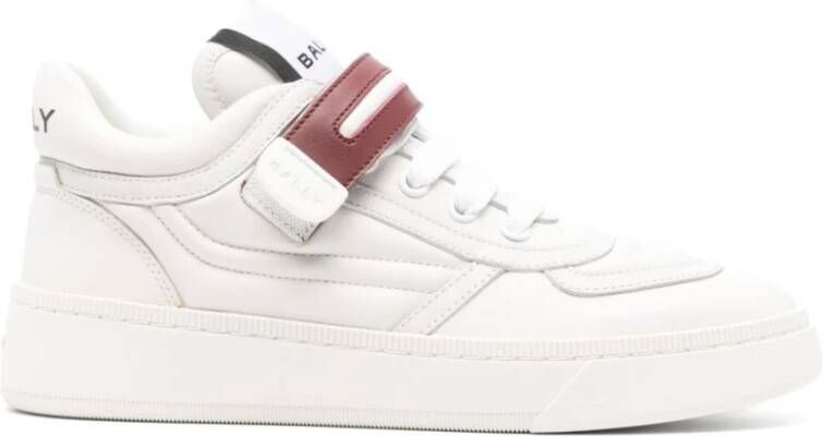 Bally Witte Sneakers met Kalfsleren Patch