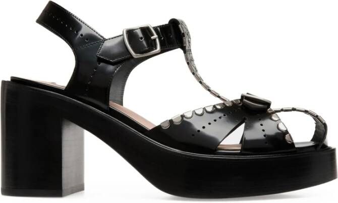 Bally Zwarte gespsluitende blokhak schoenen