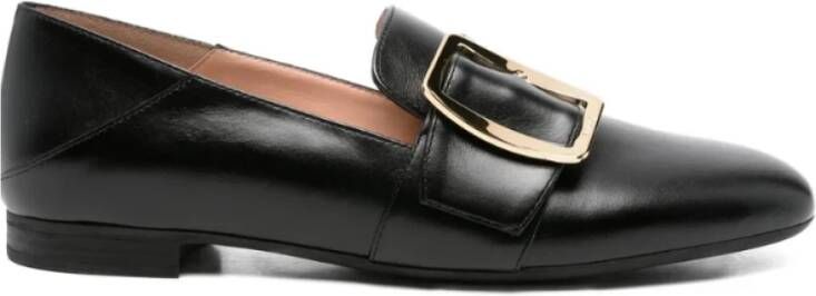 Bally Zwarte Leren Instap Sandalen