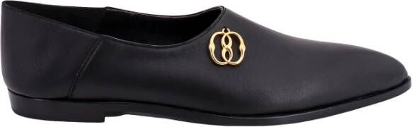 Bally Zwarte leren loafers met spitse neus