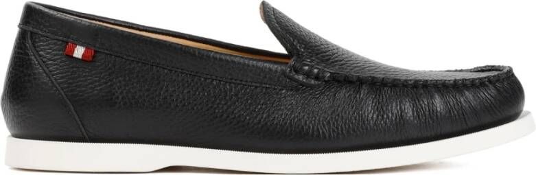 Bally Zwarte Leren Loafers Nadim Mocassin Black Heren