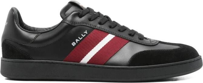 Bally Zwarte Leren Sneaker met Streepdetail - Foto 2