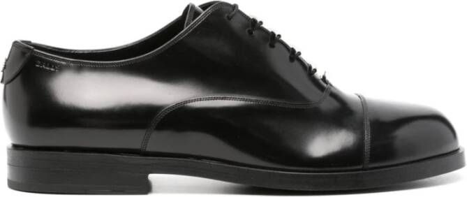 Bally Zwarte Platte Schoenen Elegant Stijl Black Heren