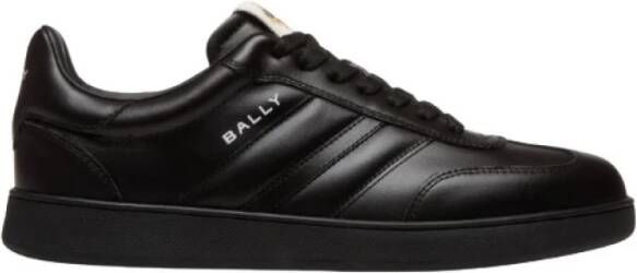 Bally Zwarte Retro Crest Leren Sneakers