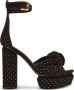 Balmain Ava sandalen verfraaid met kristal Zwart - Thumbnail 1