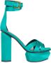 Balmain Ava satin platform sandals Ava satijnen platform sandalen Green Red Dames - Thumbnail 1