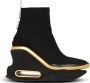 Balmain B-Bold gebreide sleehaksneakers met monogram Black Dames - Thumbnail 1