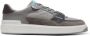 Balmain B-Court Flip geperforeerde leren trainers Gray Heren - Thumbnail 1